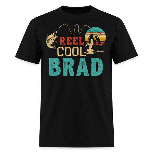 Vintage Reel Cool Brad Fishing T-shirt - black