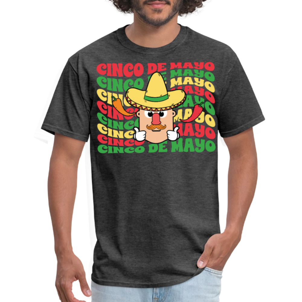 Cinco De Mayo Fiesta Tee Funny Mexican Party T-shirt - heather black