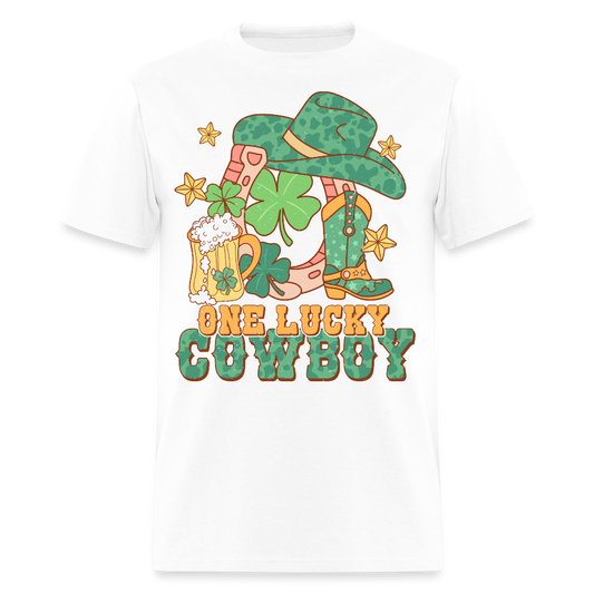 Lucky Cowboy St Patrick’s Graphic T-shirt - white