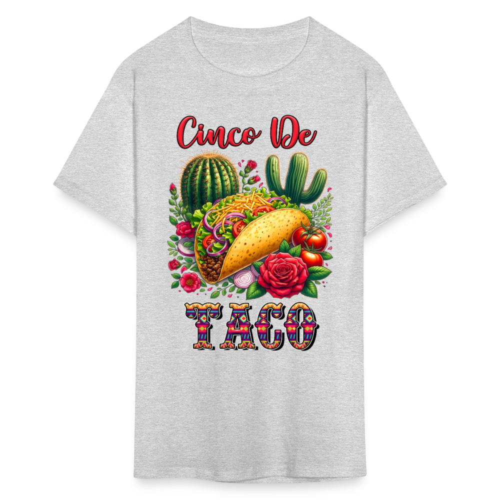 Funny Mexican Food Tee Cinco de Mayo Taco T-shirt - heather gray