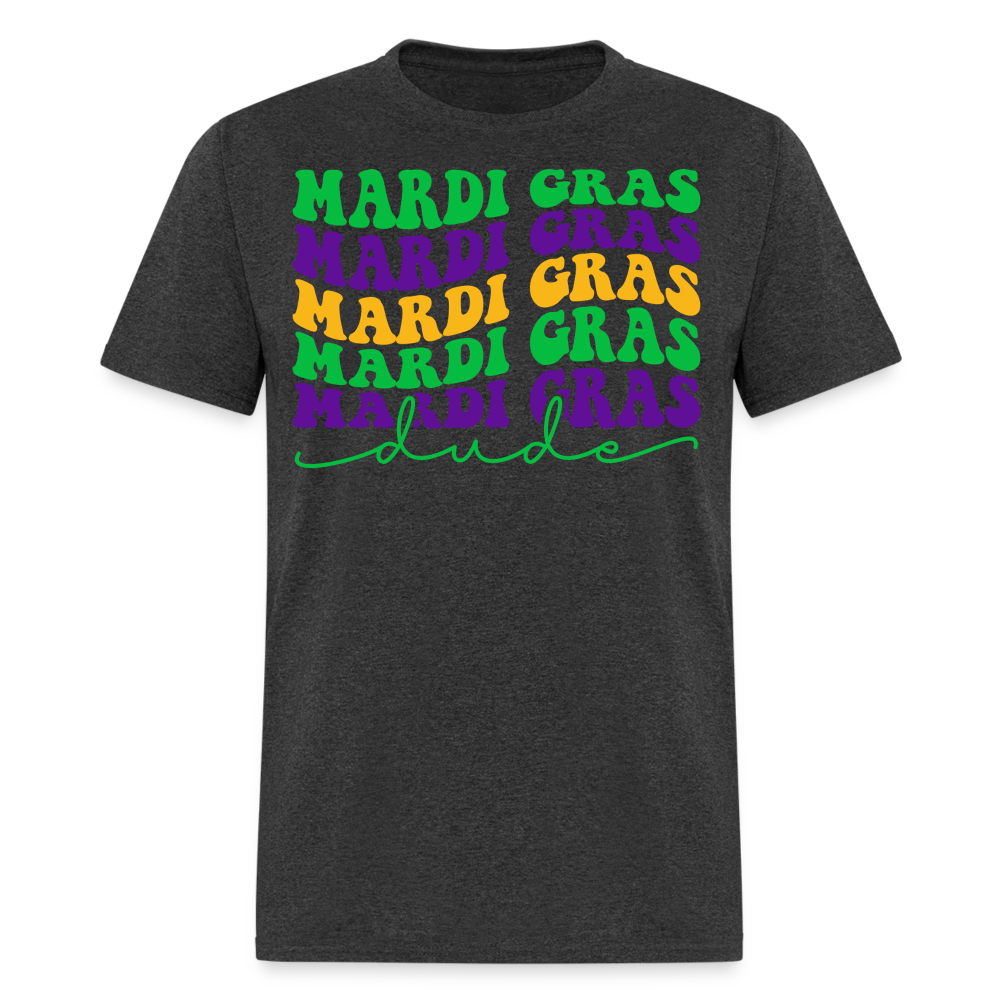 Retro-style Mardi Gras Shirt New Orleans Festival T-shirt - heather black