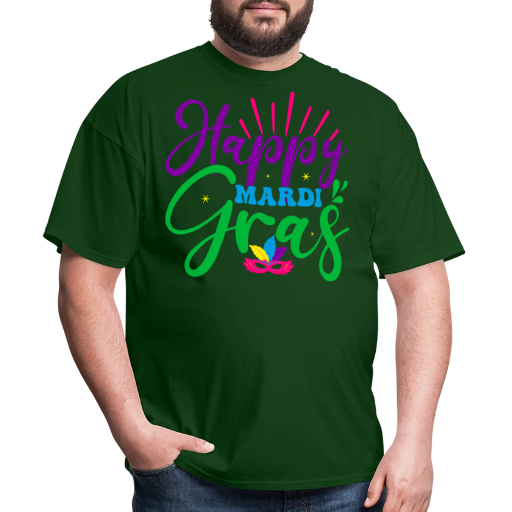 Happy Mardi Gras Party Unisex Classic T-shirt - forest green