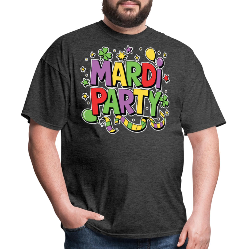 Mardi Gras Party Shirt For Men and Women New Orleans Festival T-shirt - heather black