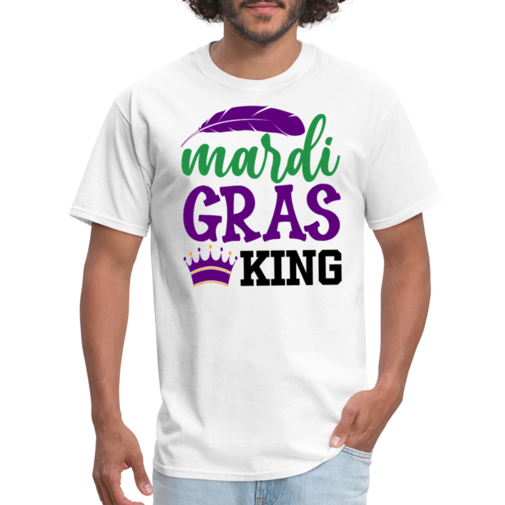 Mardi Gras King Shirt For Men Carnival Season T-shirt - white