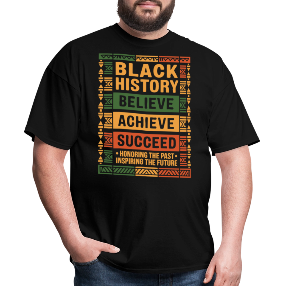 Black History Month Tee Honoring Black Culture And Inspiring The Future T-shirt - black