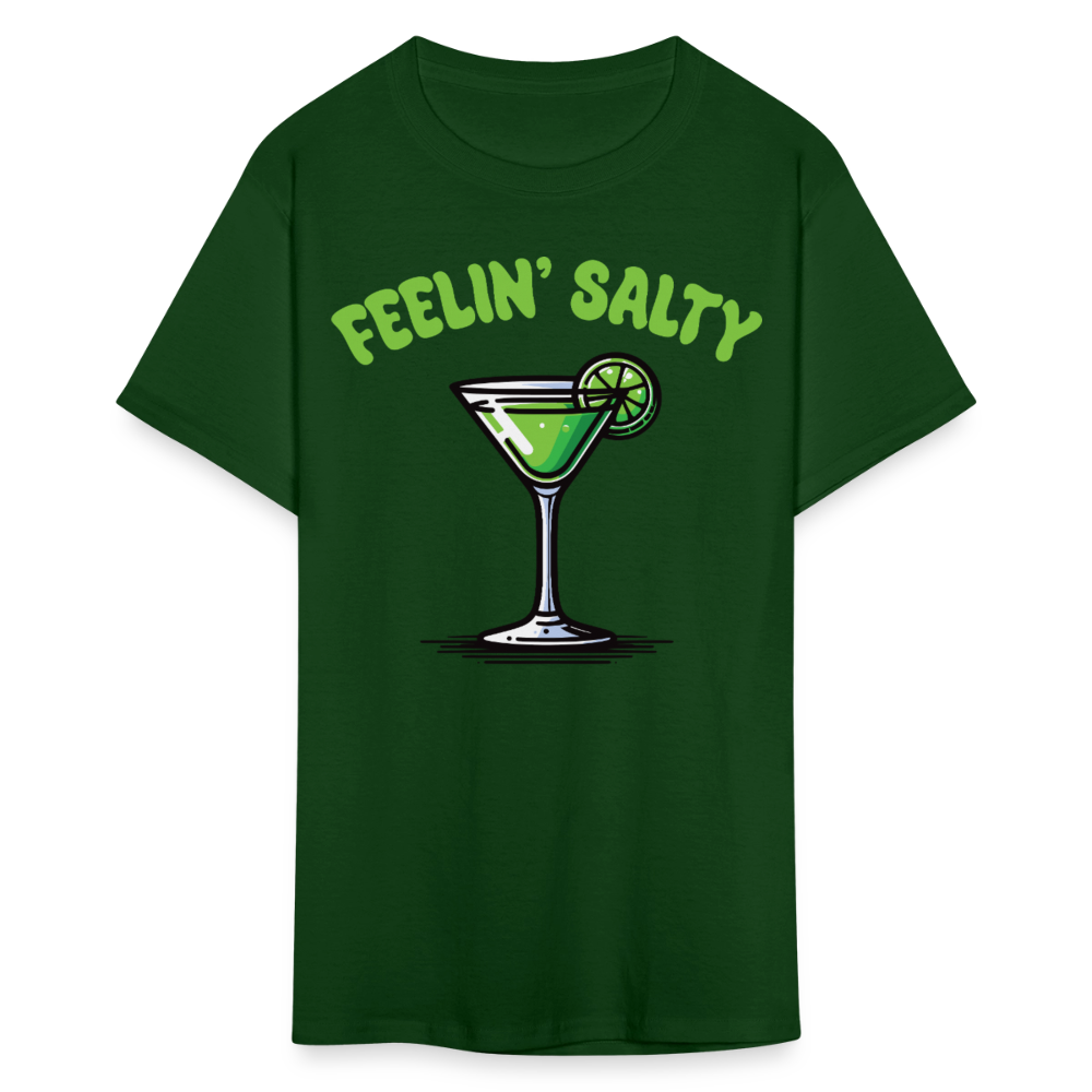 Feelin’ Salty Margarita Graphic Tee Mexican Fiesta Drinking T-shirt - forest green