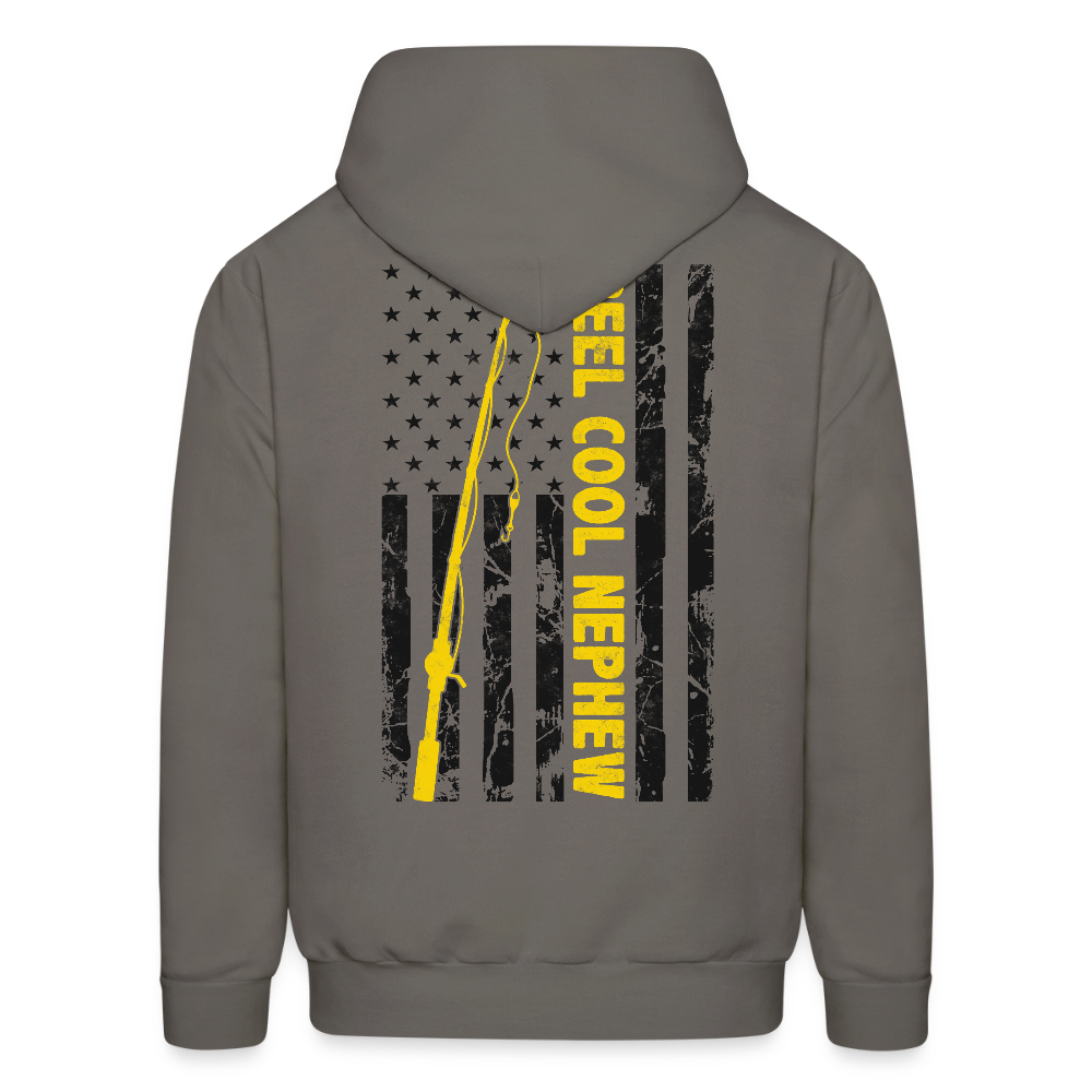 Reel Cool Nephew Birthday Fishing Gift Hoodie - asphalt gray