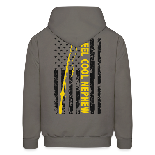 Reel Cool Nephew Birthday Fishing Gift Hoodie - asphalt gray
