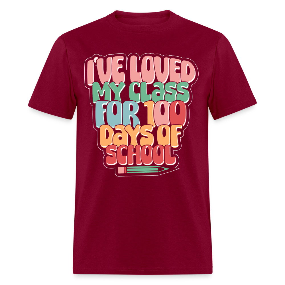 100 Days Of School Tee For Teachers 100 Days Of Learning Teacher T-shirt - burgundy