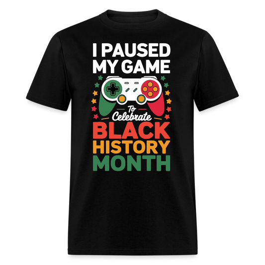 Retro Gamer Controller Tee Black History Month Gaming T-Shirt - black