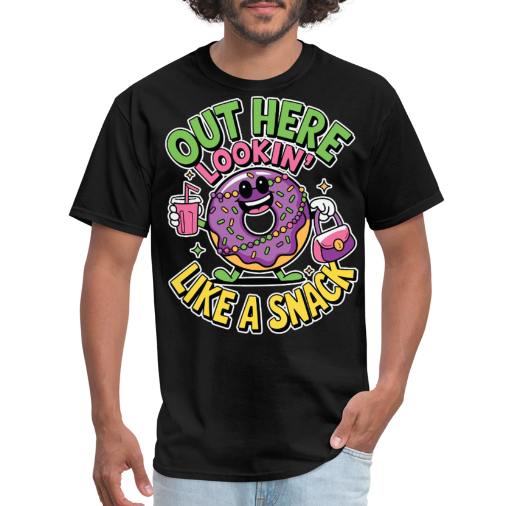 Out Here Looking Like A Snack Shirt Cool Cartoon Donut T-shirt - black