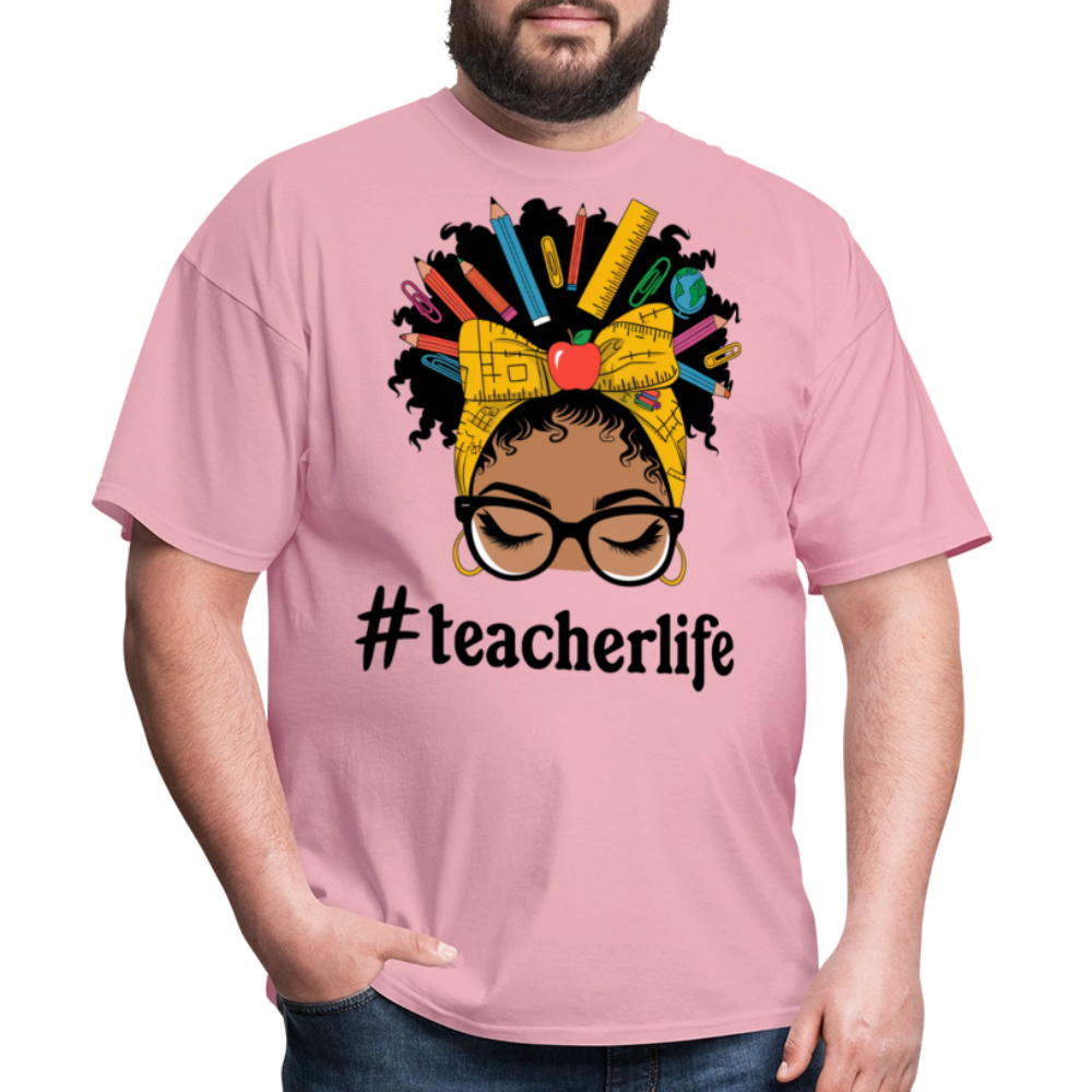 Funny Teacher Life Tee For Women Teacher Appreciation Gift T-shirt - pink