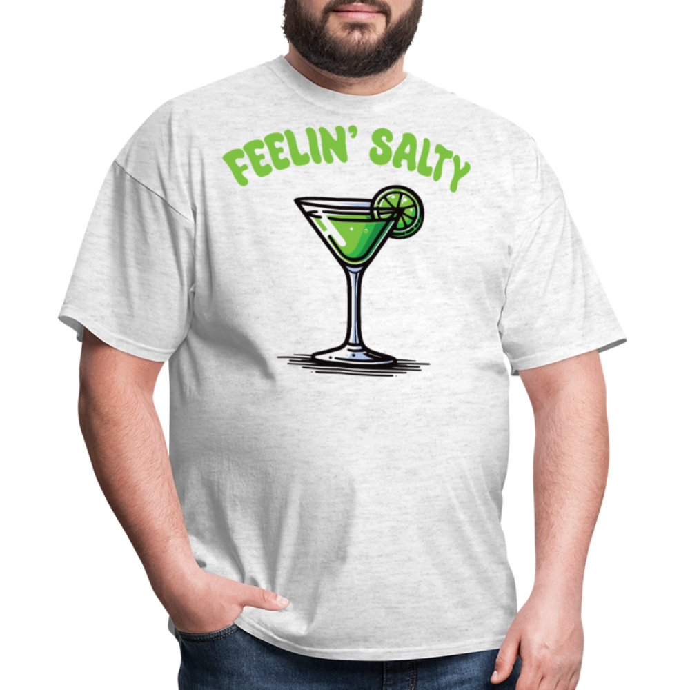 Feelin’ Salty Margarita Graphic Tee Mexican Fiesta Drinking T-shirt - light heather gray