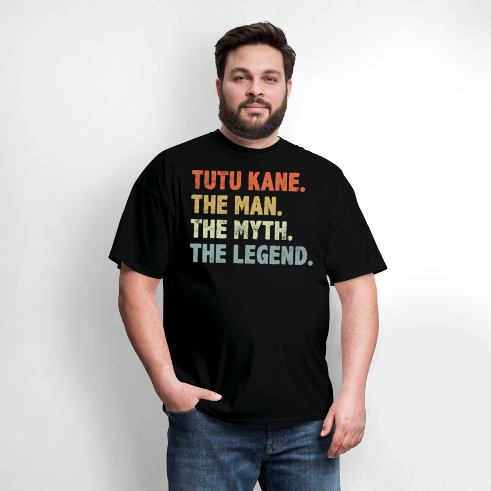 Tutu Kane The Man The Myth The Legend Hawaiian Grandfather T-shirt - black