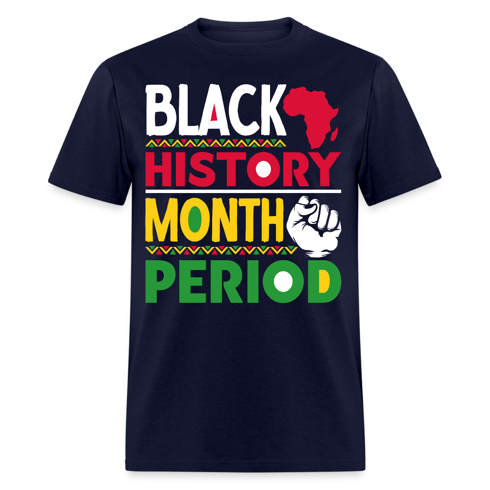 Black pride Fist Graphic Tee Black History Month Celebration T-shirt - navy