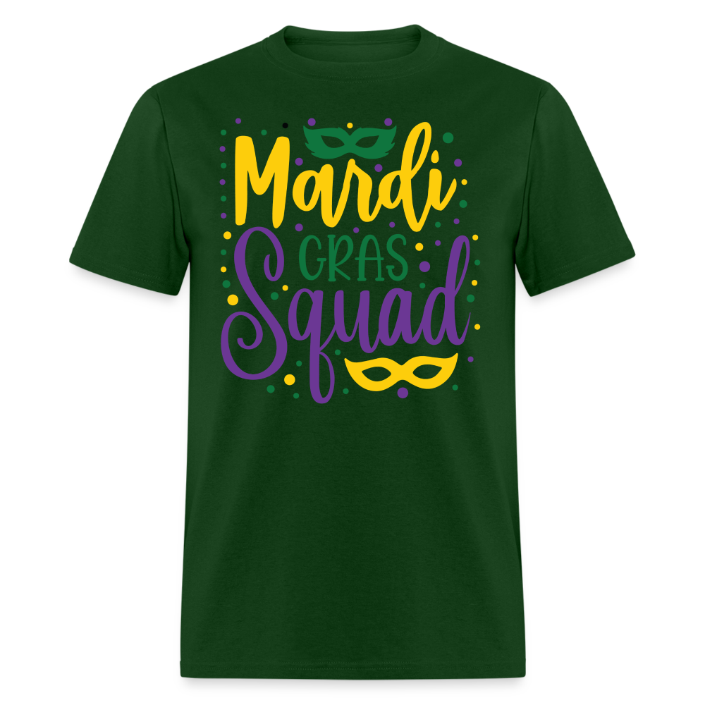 Mardi Gras Squad Matching Shirts Louisiana Carnival Party T-shirt - forest green