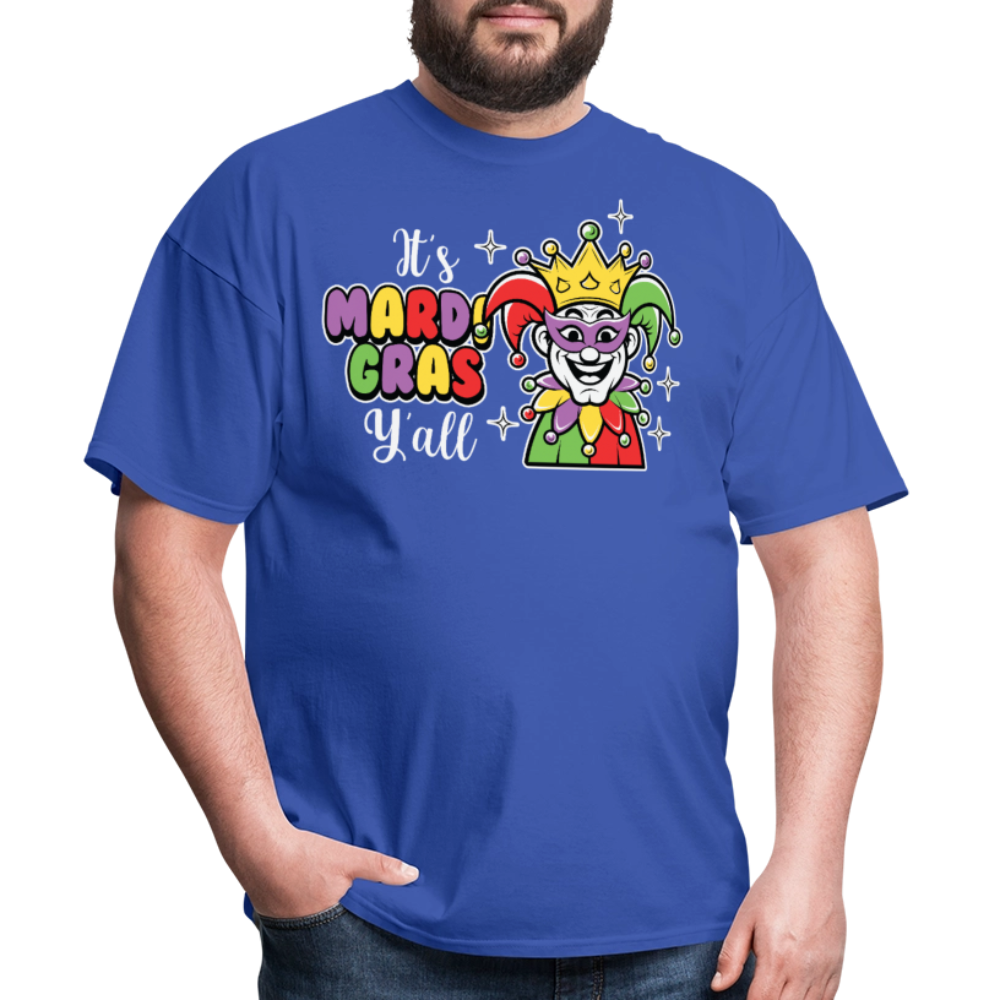 It’s Mardi Gras Y’all Shirt For Party Lovers Mardi Gras Jester T-shirt - royal blue