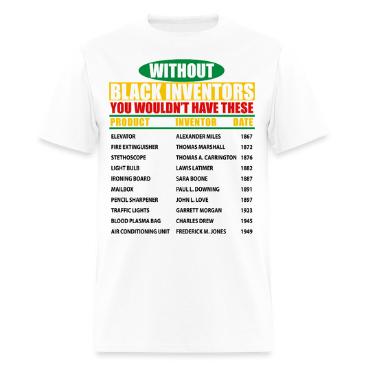 Black History Inventors Celebrate Black Innovation T-Shirt - white