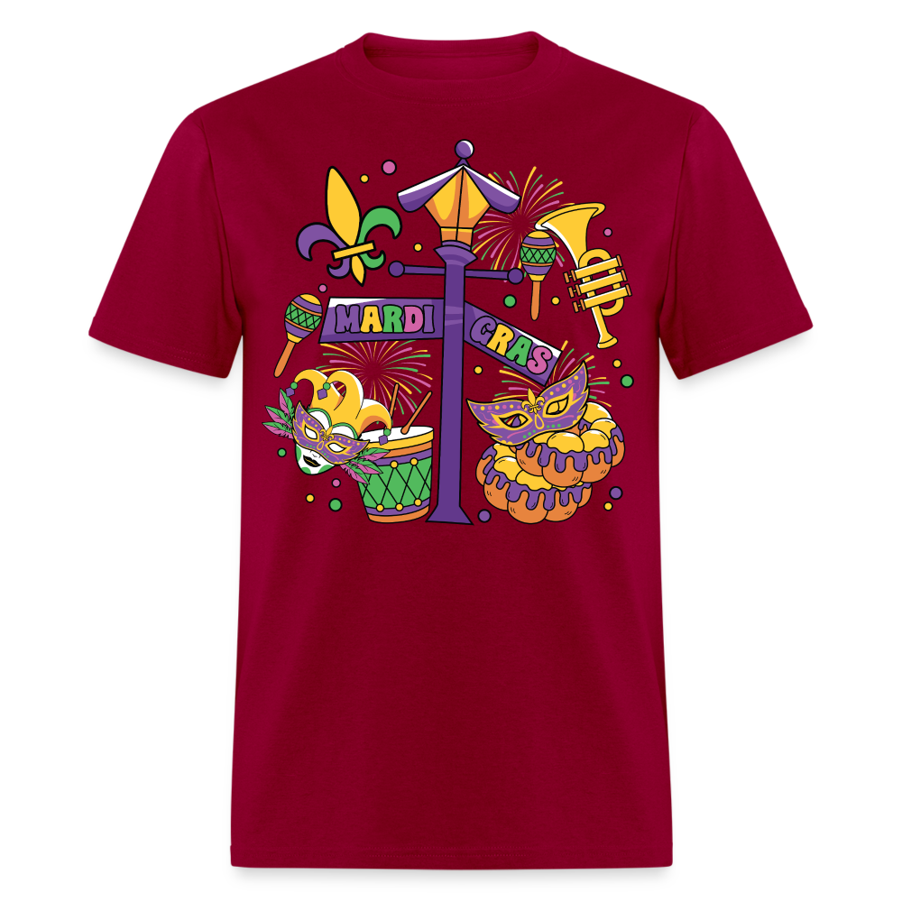 Funny And Festive Mardi Gras Outfit Mardi Gras Party T-Shirt - dark red