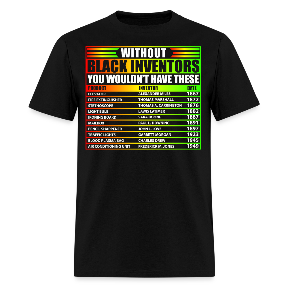 History Of Black Inventors T-Shirt - black