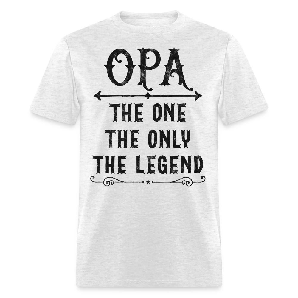 Opa The One The Only The Legend German Grandpa T-Shirt - light heather gray