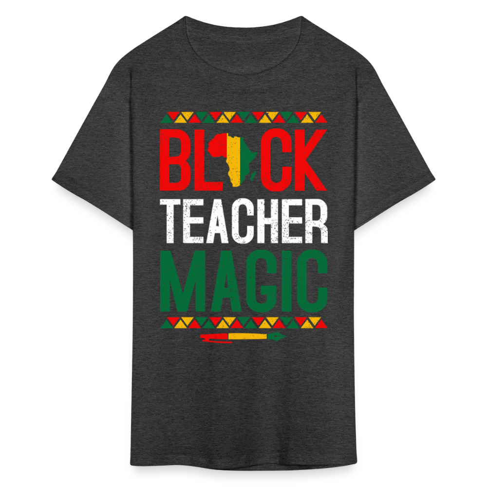 Cultural Heritage Tee Black Teacher Magic T-shirt - heather black