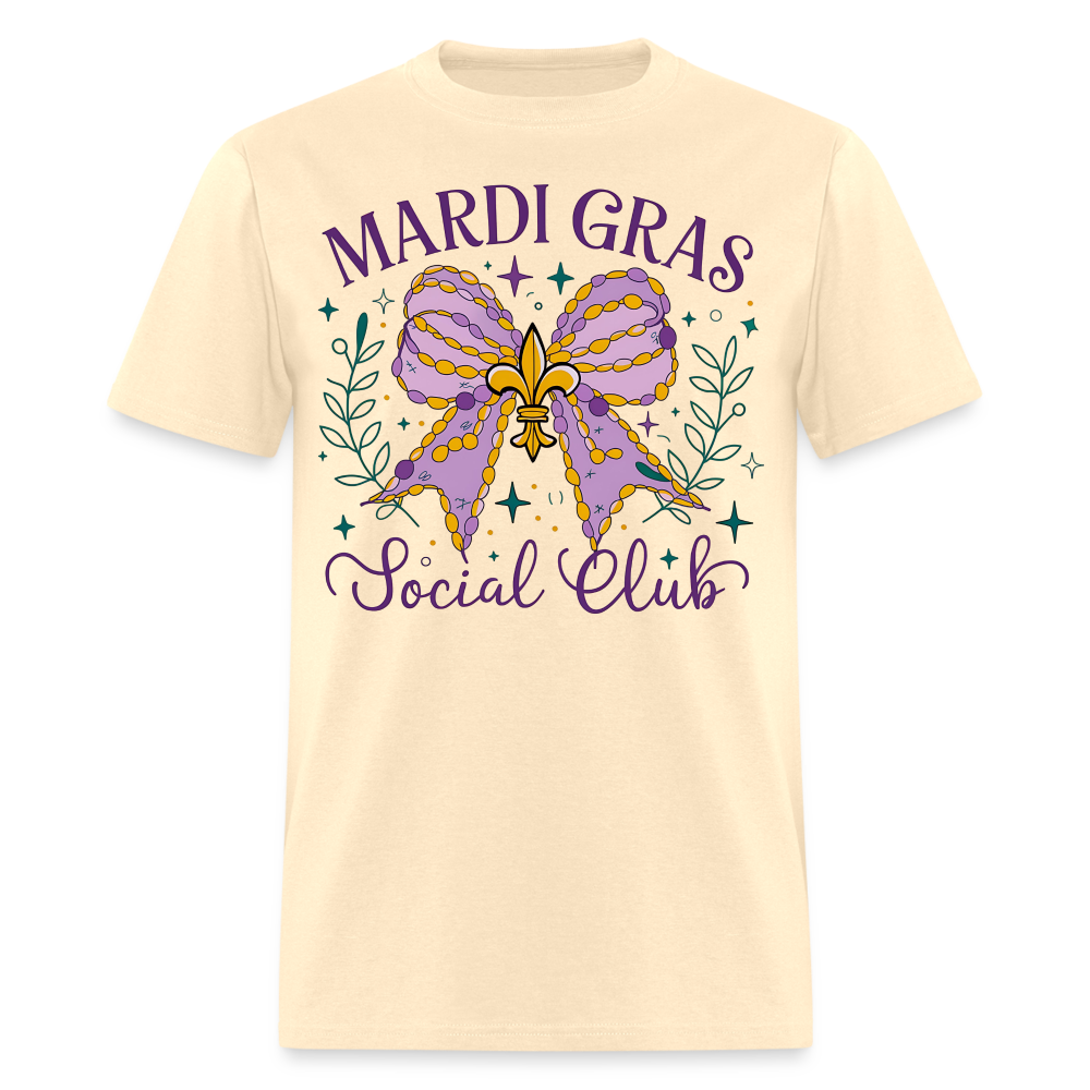 Mardi Gras Social Club  Shirt New Orleans Party Celebration T-Shirt - natural