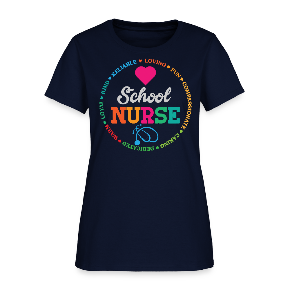 School Nurse Appreciation Gift T-Shirt - navy