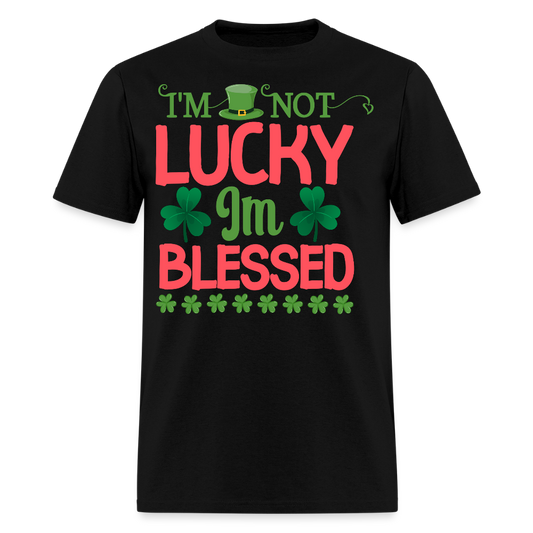 St Patrick’s Day Christian Graphic Tee Religious Lucky Clover T-shirt - black