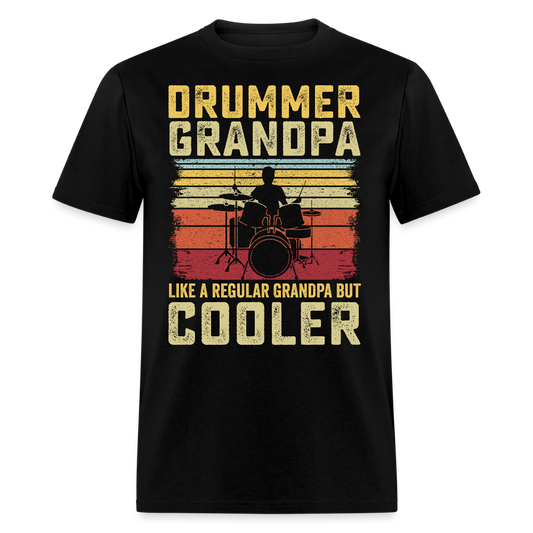 Musician Gifts For Drumming Grandfathers T-shirt - black
