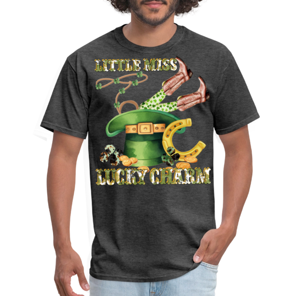 St Patrick’s Day Lucky Charm Western Cowgirl T-shirt - heather black