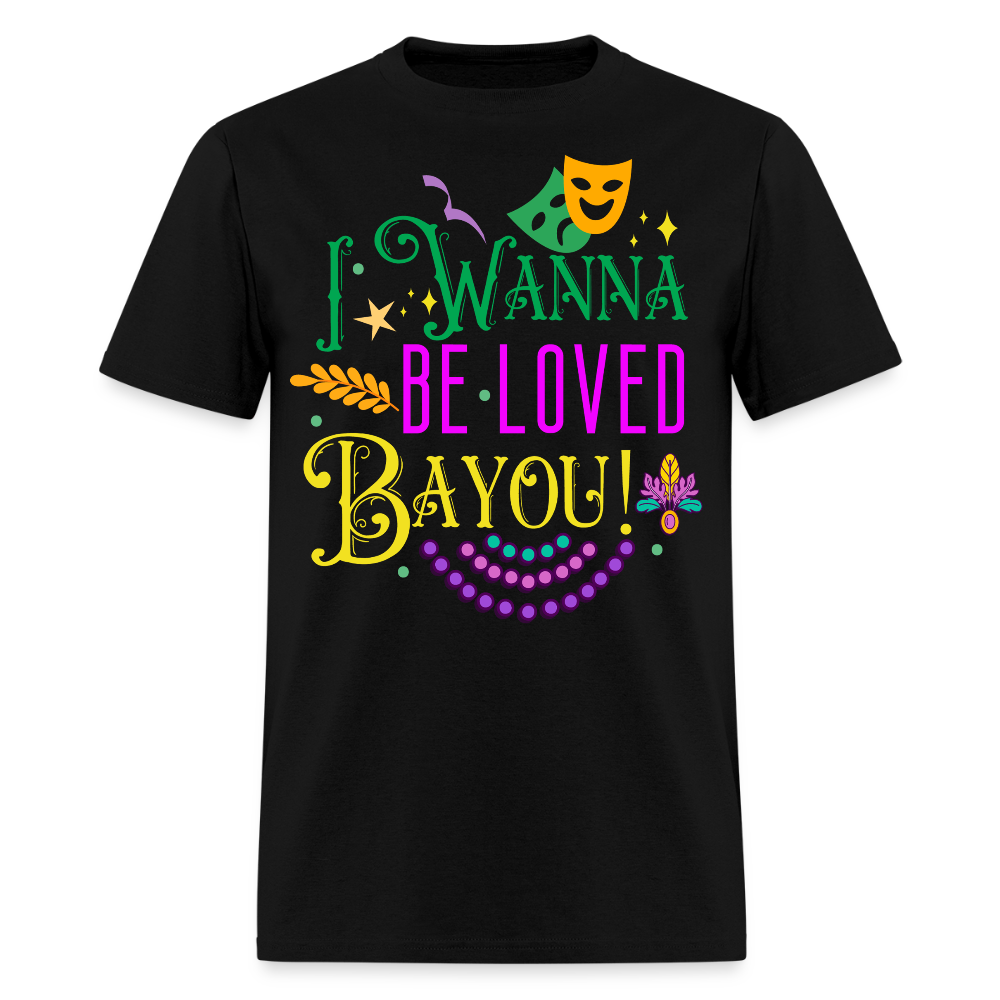 Bayou-inspired Funny Graphic Tee Mardi Gras Party T-shirt - black