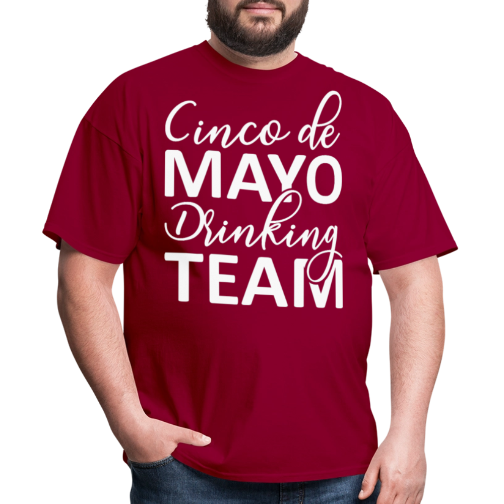 Funny Mexican Celebration Cinco de Mayo Drinking Team T-shirt - dark red