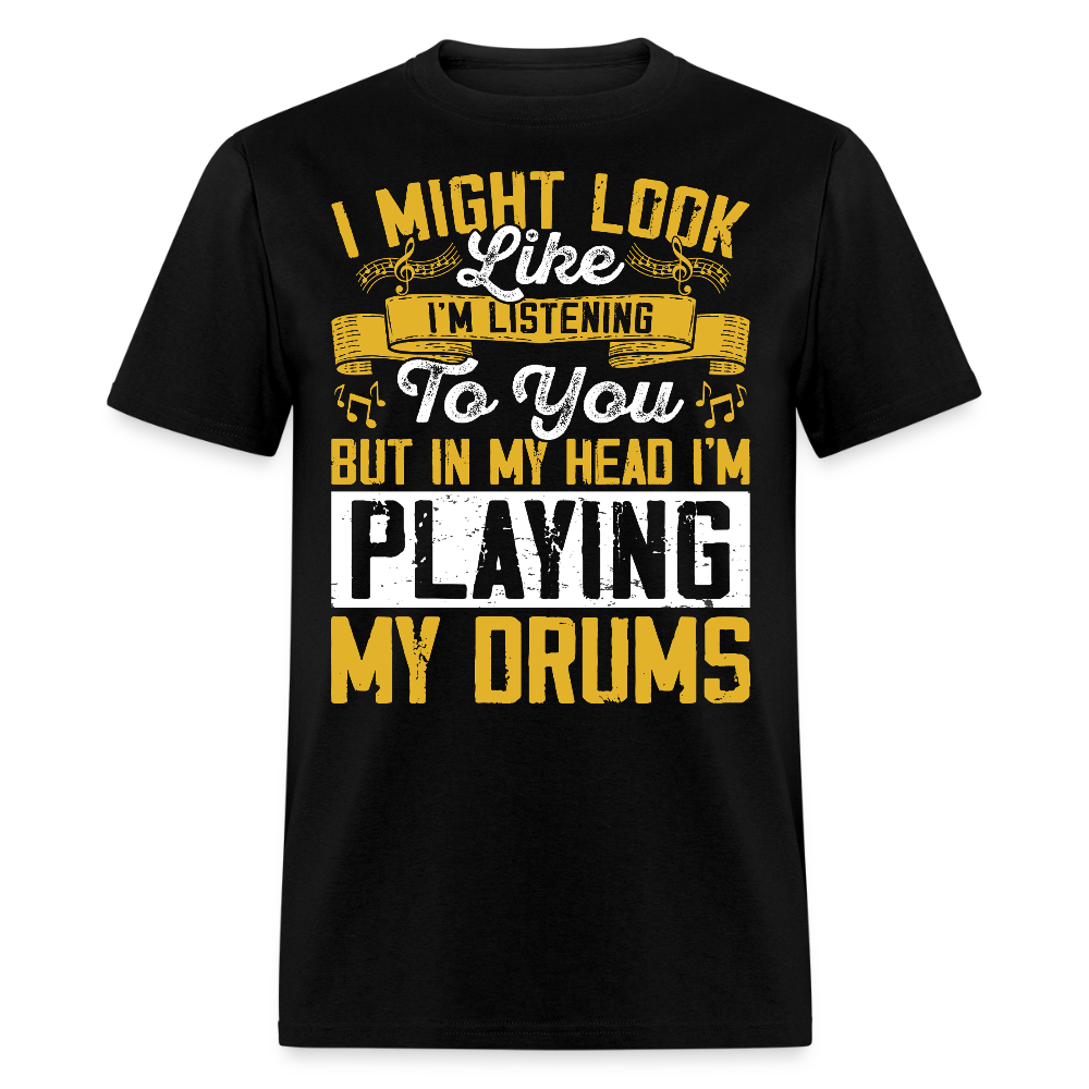 Cool gifts for Drummers T-shirt - black