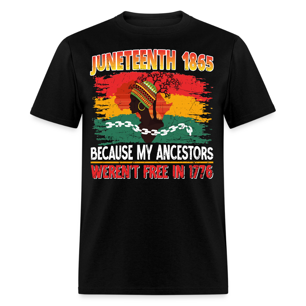 Juneteenth 1865 African American Pride T-shirt - black