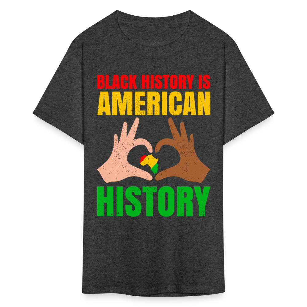 Celebrate African American Heritage Black History is American History T-shirt - heather black