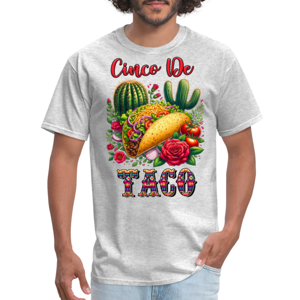 Funny Mexican Food Tee Cinco de Mayo Taco T-shirt - heather gray