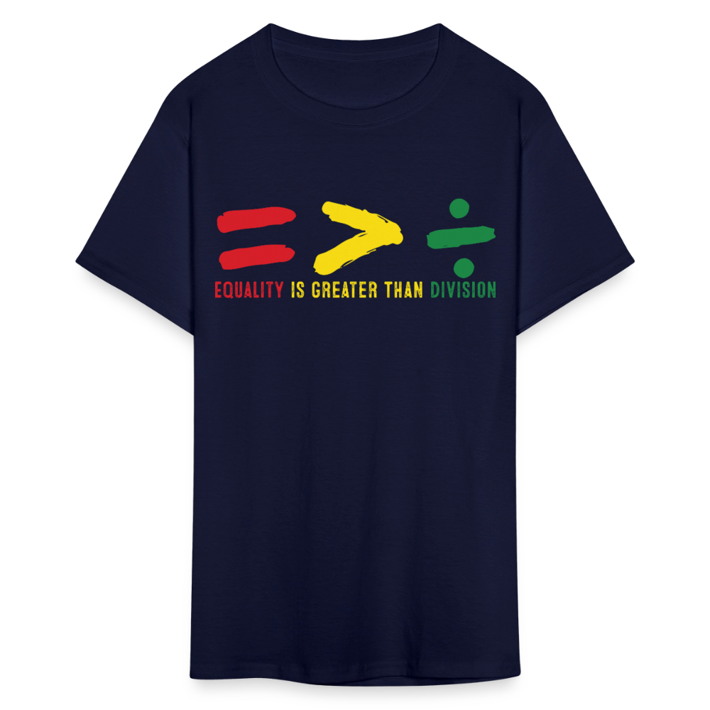 Black History Month Tee Equality Over Division T-Shirt - navy