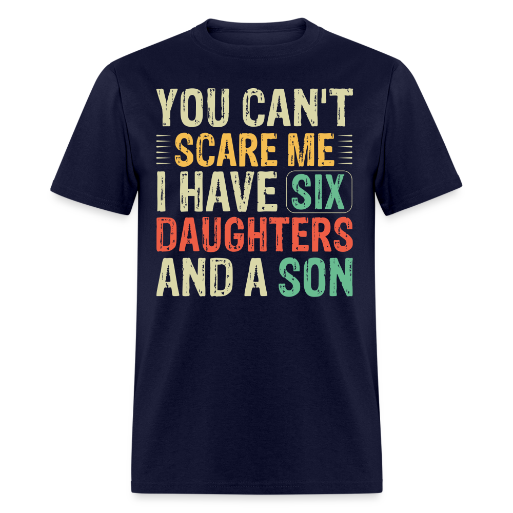 Gifts For Parents With Six Daughters And A Son Fathers Day T-shirt - navy