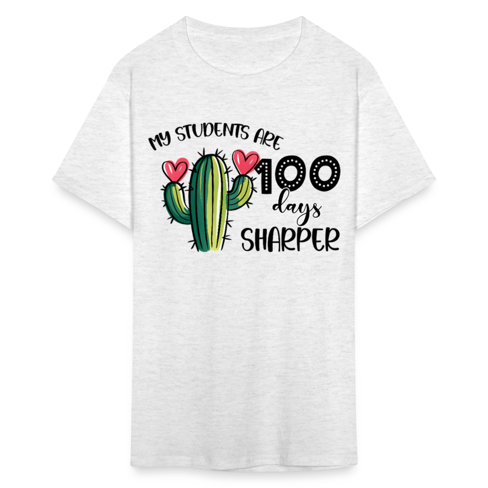 100th Day Of School Outfit For Teachers Cactus Theme 100 Days T-shirt - light heather gray