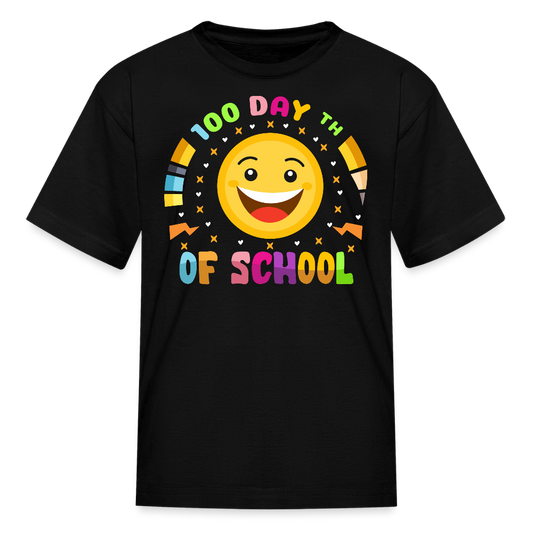 100th Day Of School Shirt For Kids Elementary School T-shirt - black