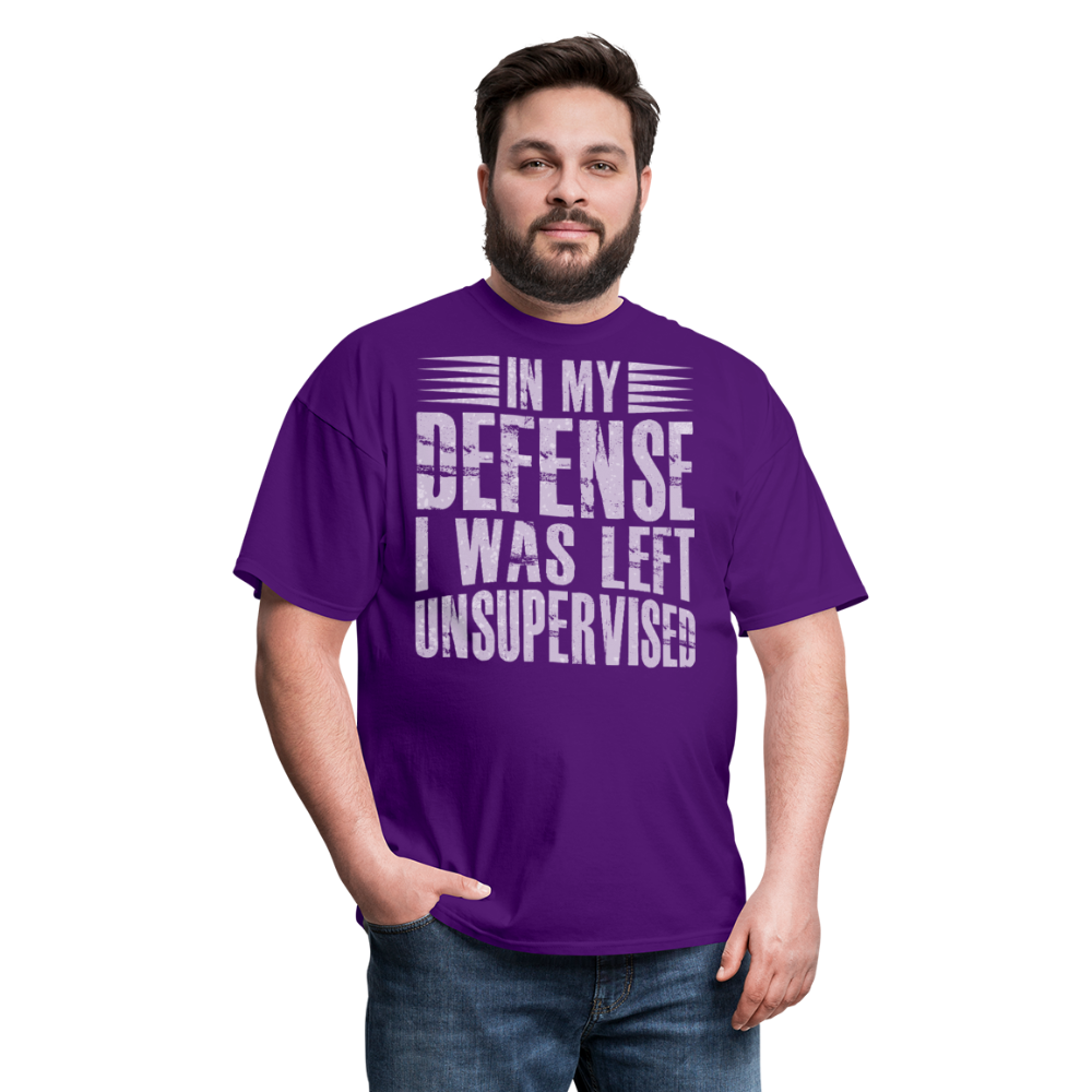 Unique In My Defense Graphic Tees Unisex Classic T-Shirt - purple