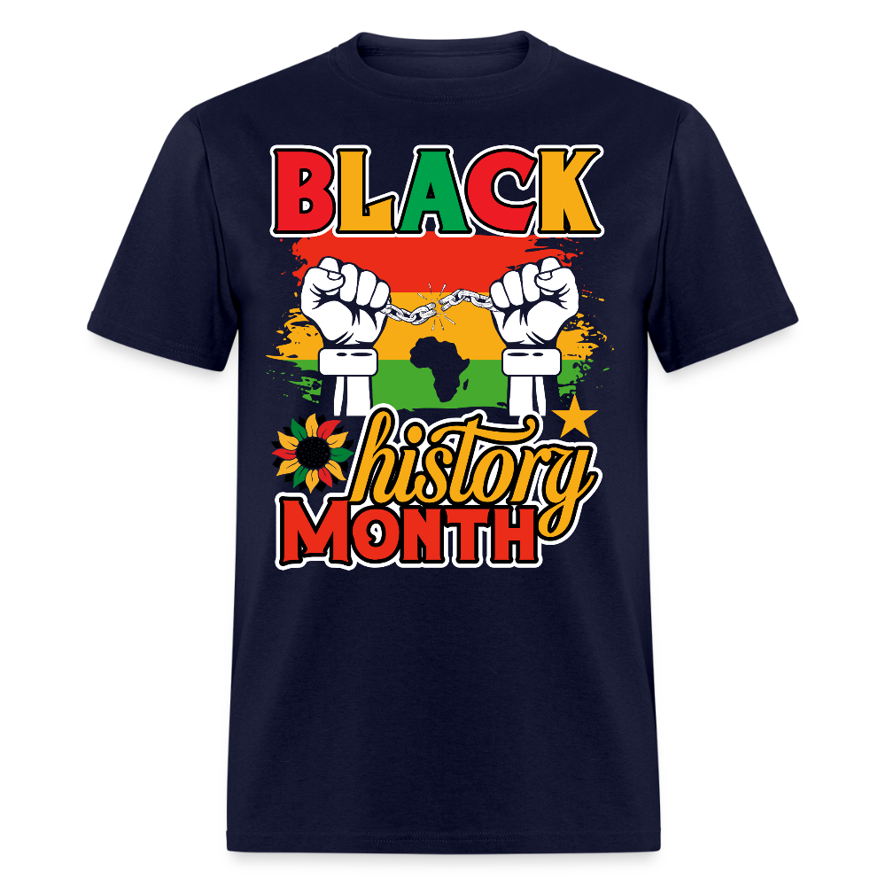 Black History Month Black Liberation T-shirt - navy