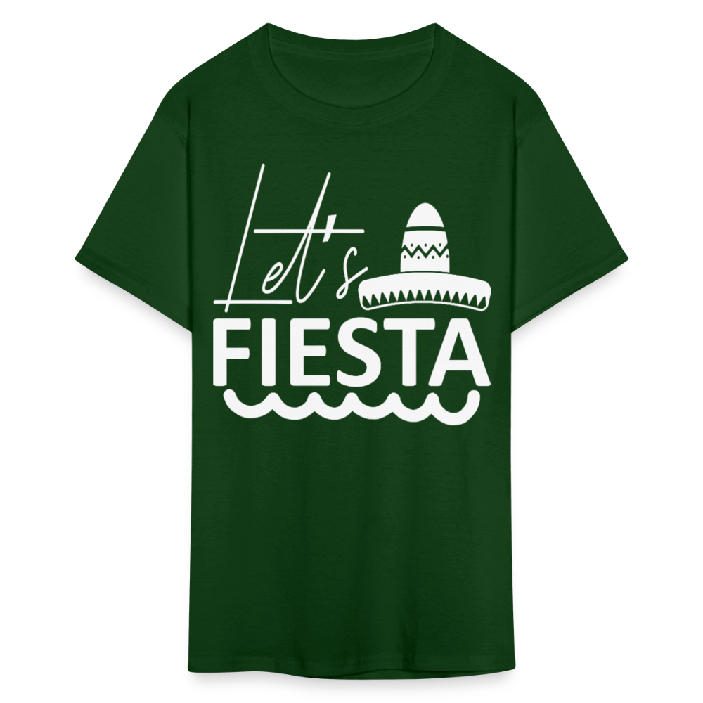 Mexican Fiesta Party Tee for Celebration Let’s Fiesta T-shirt - forest green