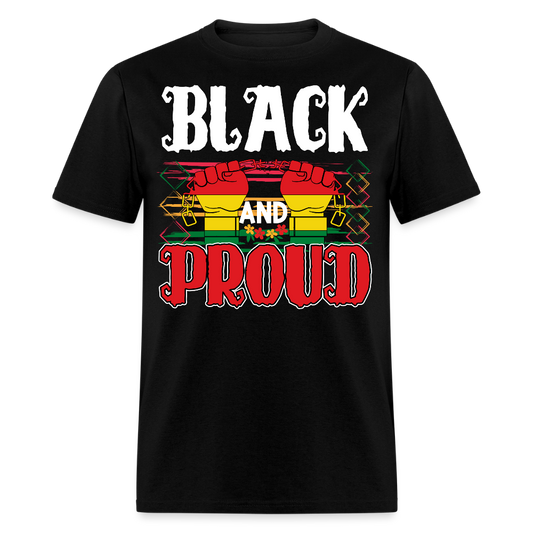 Black And Proud African American Pride T-shirt - black
