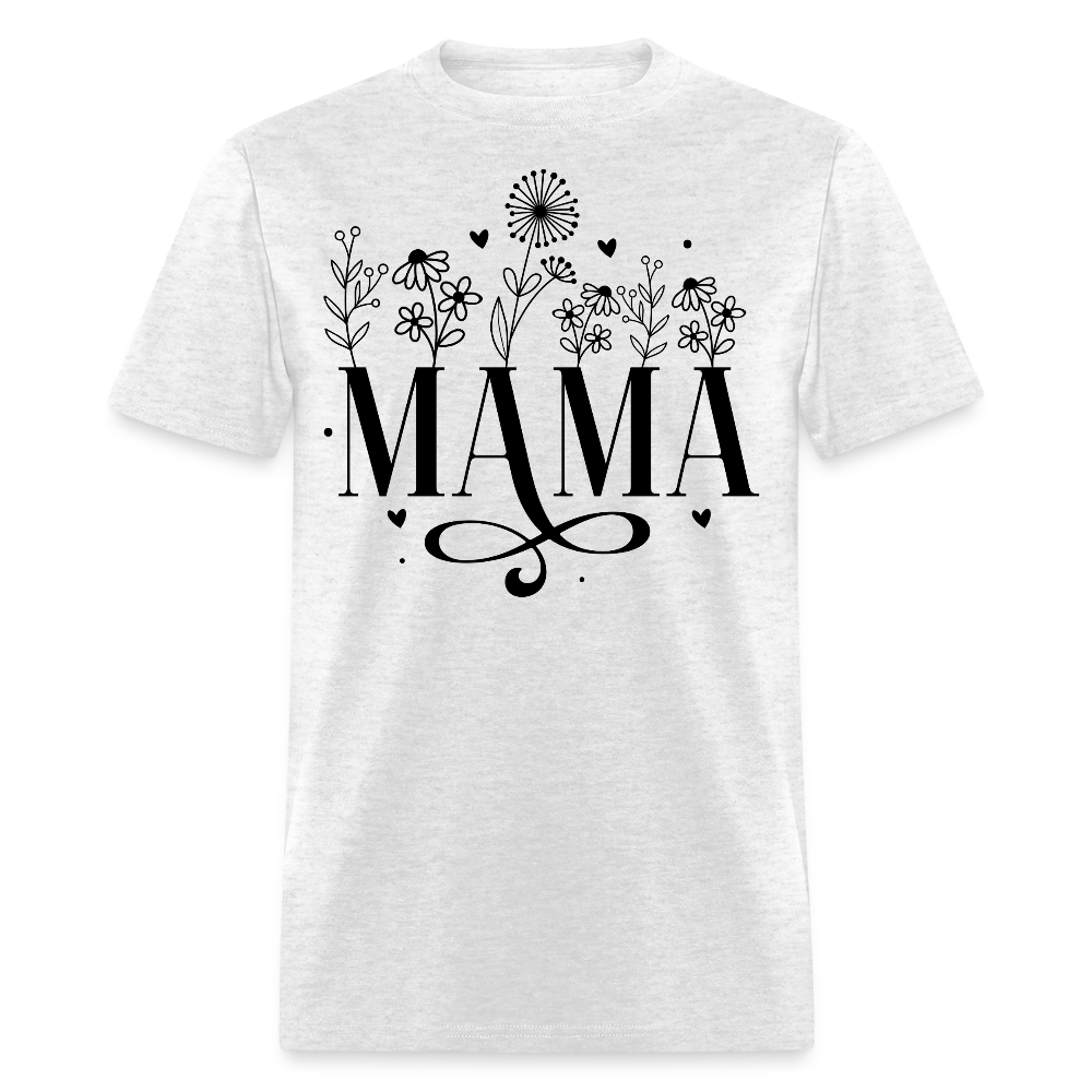 Floral Mama Graphic Tee Mother's Day T-shirt - light heather gray