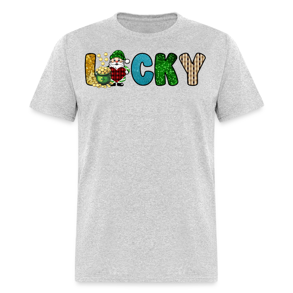 St Patrick’s Day Lucky Gnome T-shirt - heather gray