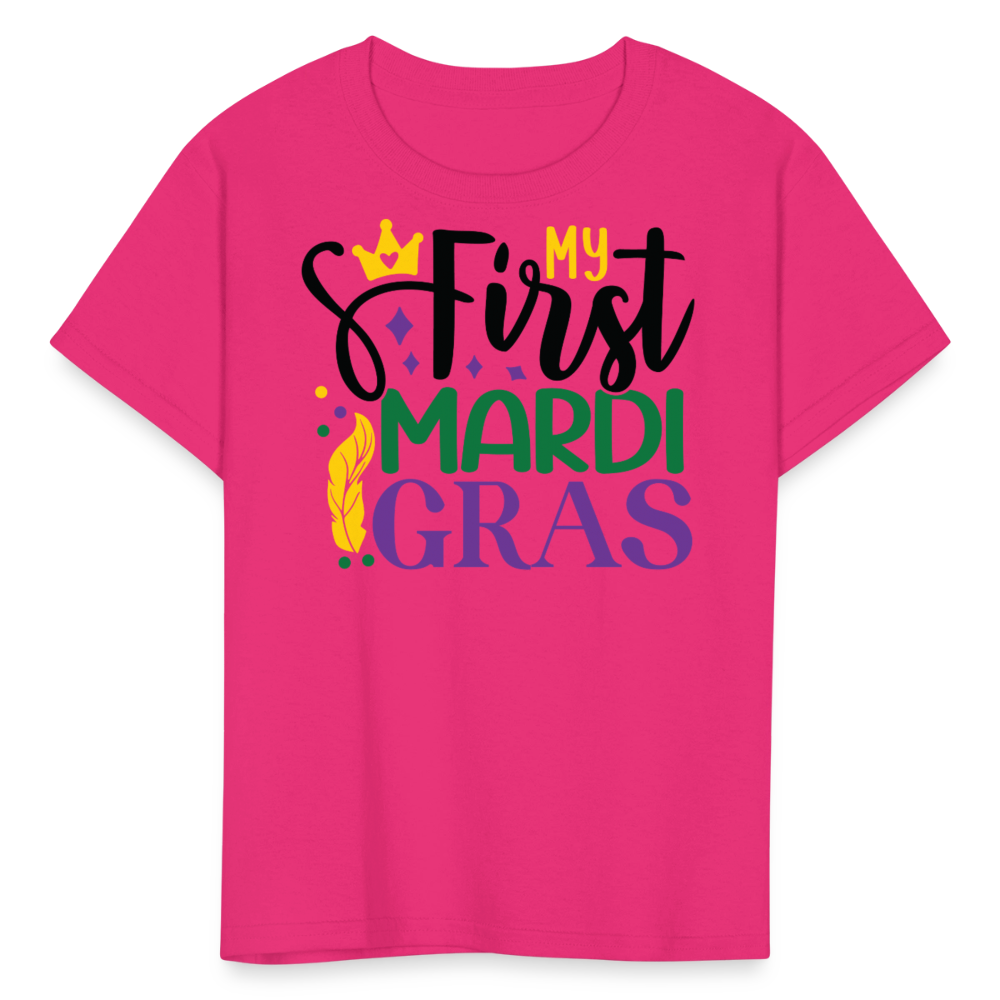 First Mardi Gras Celebration Gift Baby’s First Fat Tuesday T-shirt - fuchsia