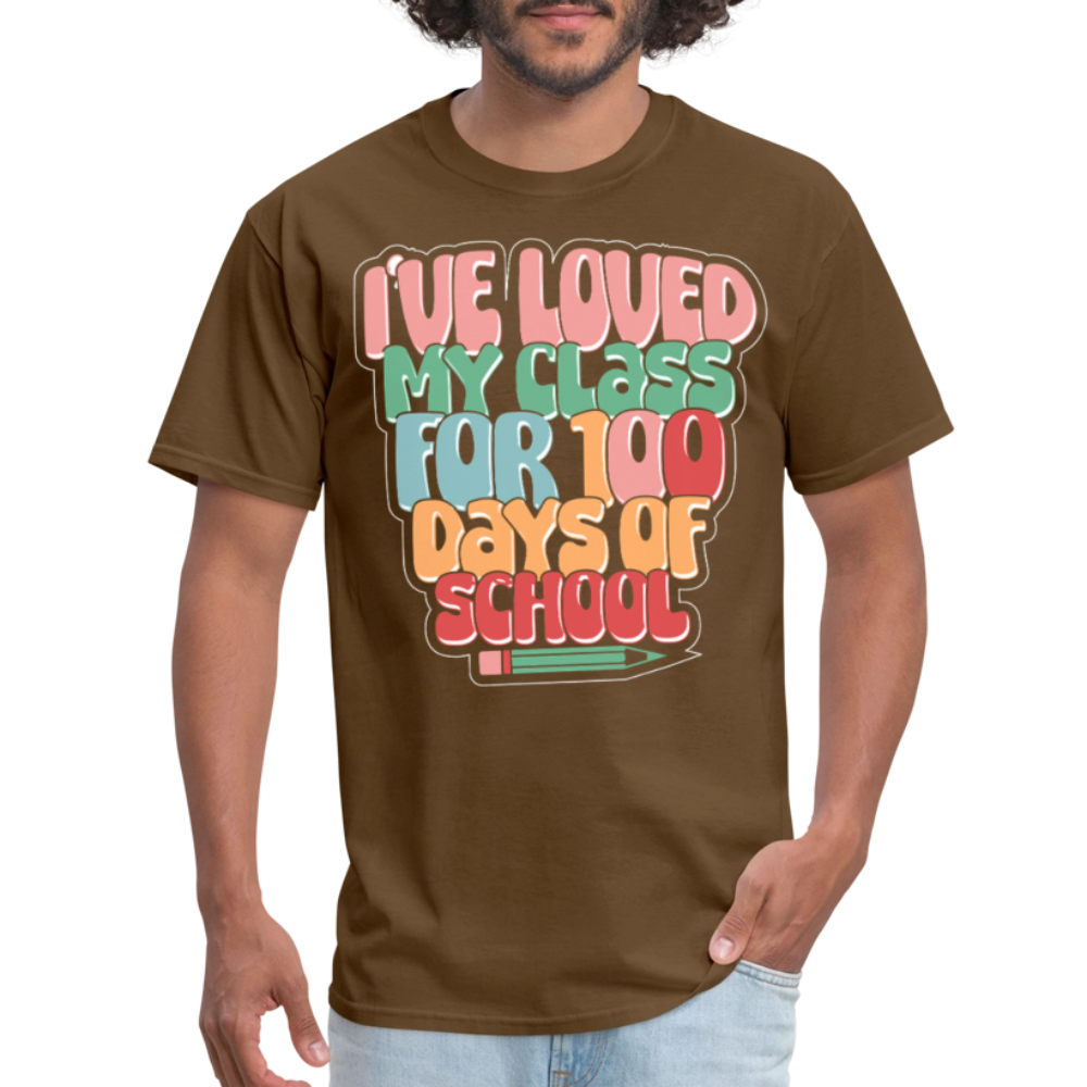 100 Days Of School Tee For Teachers 100 Days Of Learning Teacher T-shirt - brown