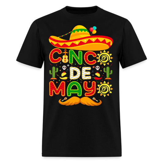 Mexican Fiesta Celebration Tee Cinco De Mayo Party T-shirt - black
